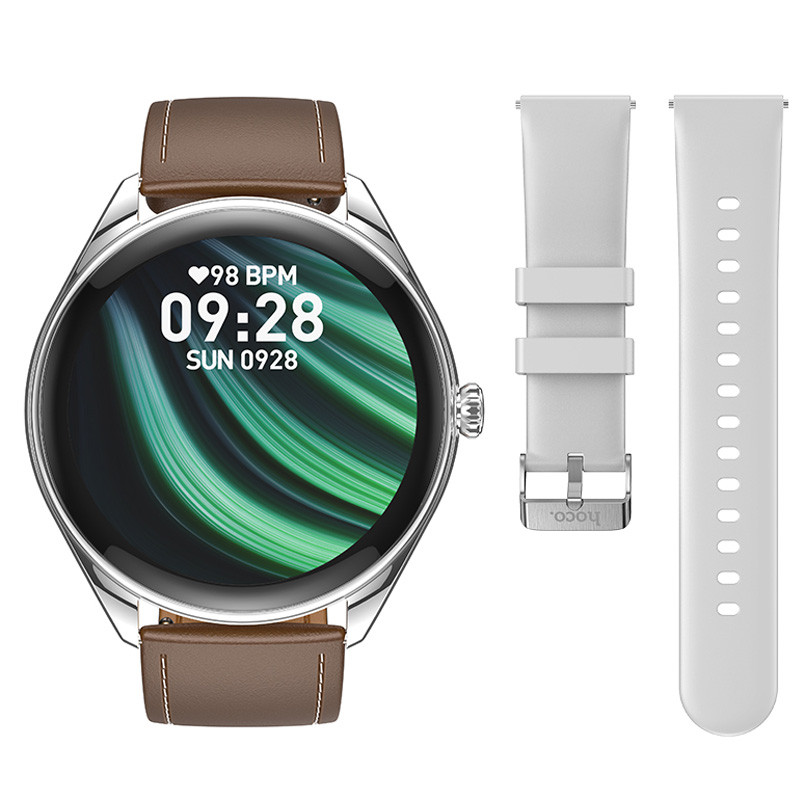 Фото Смарт-часы Hoco Smart Watch Y22 Amoled Smart sports watch (call version) (Silver) на vchehle.ua