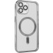 TPU чехол Fibra Chrome with Magnetic safe для Apple iPhone 14 Pro (6.1") (Silver)