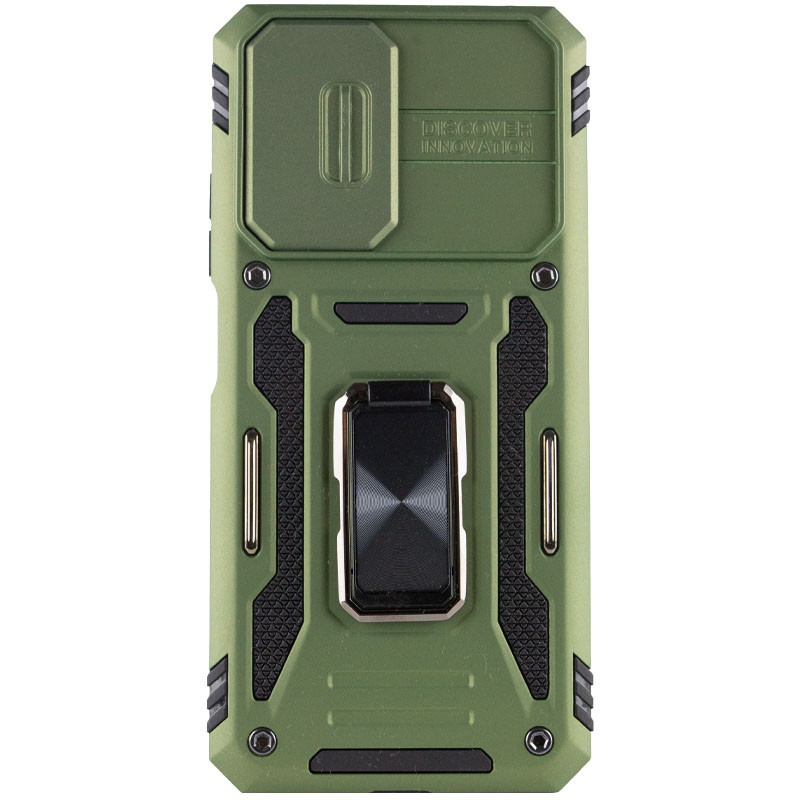 Фото Удароміцний чохол Camshield Army Ring на Xiaomi Redmi 10 (Оливковий / Army Green) на vchehle.ua