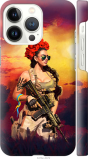 Чехол Украинка с оружием для iPhone 13 Pro