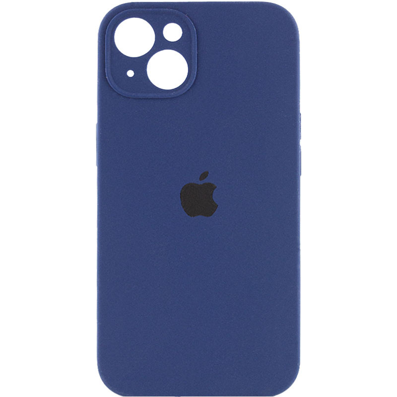 Чохол Silicone Case Full Camera Protective (AA) на Apple iPhone 14 (6.1") (Эстетический дефект / Синій / Deep navy)