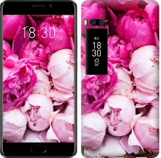 Чехол Розовые пионы для Meizu Pro 7 Plus