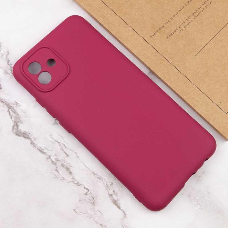 Чохол Silicone Cover Lakshmi Full Camera (A) на Samsung Galaxy A05 (Бордовий / Marsala) в магазині vchehle.ua