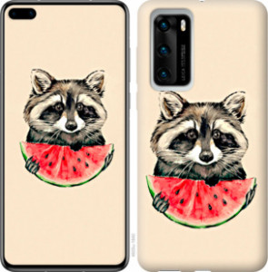 Чехол Енотик с арбузом для Huawei P40