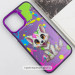 Фото TPU+PC чохол TakiTaki Graffiti magic glow на Samsung Galaxy S23 Ultra (Cute wolf / Purple) в маназині vchehle.ua