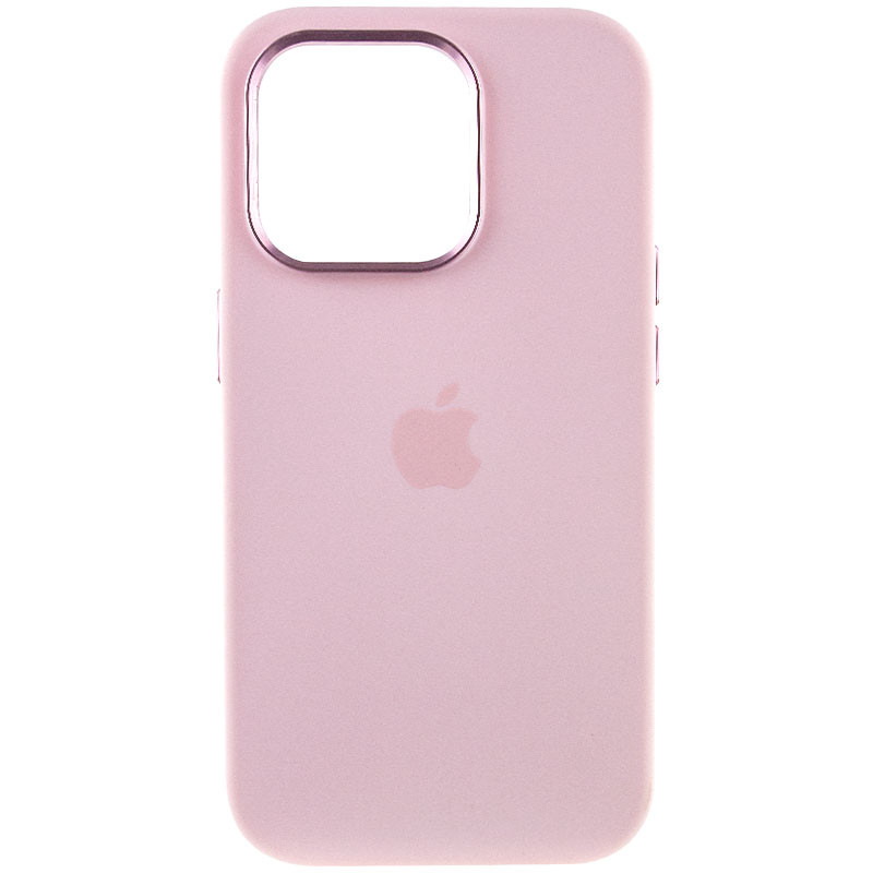 Фото Чохол Silicone Case Metal Buttons (AA) на Apple iPhone 14 Pro Max (6.7") (Рожевий / Chalk Pink) на vchehle.ua