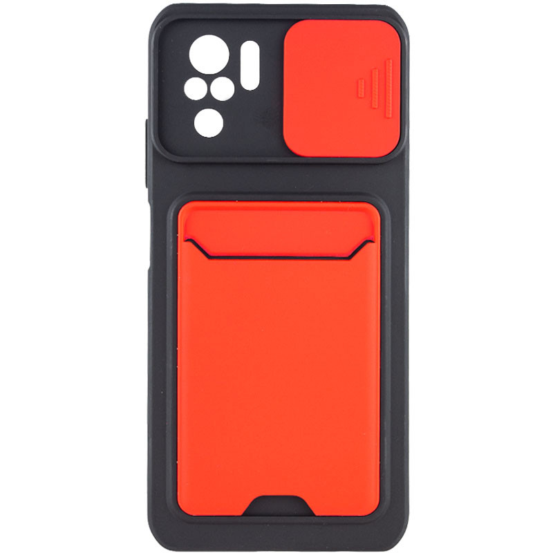 

TPU+PC чохол Card Holder для Xiaomi Redmi Note 10 (Червоний) 1213619