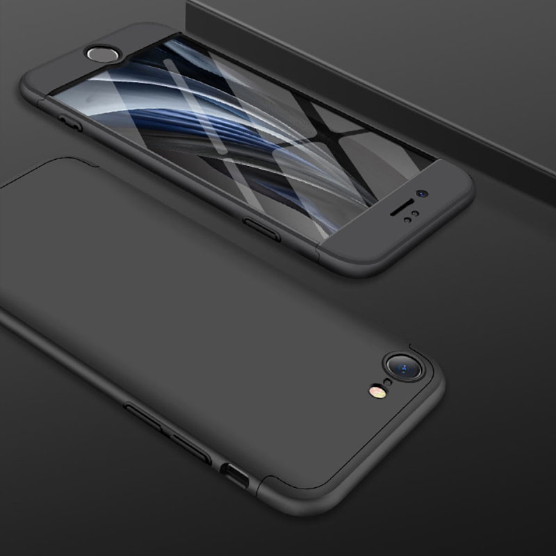 Купить Пластиковая накладка GKK LikGus 360 градусов (opp) для Apple iPhone SE (2020) / 7 / 8 (Черный) на vchehle.ua