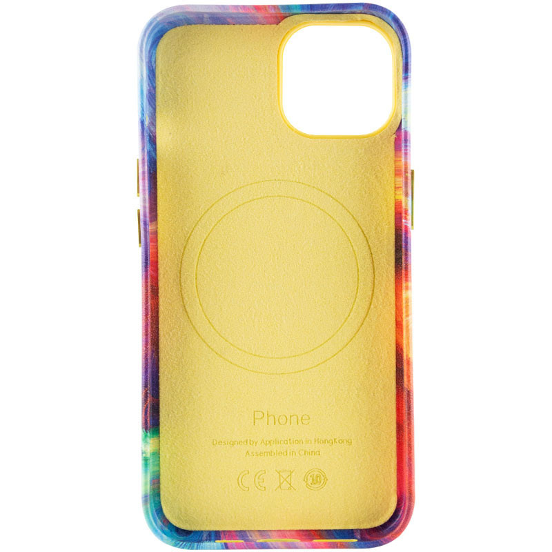 Кожаный чехол Colour Splash with Magnetic Safe для Apple iPhone 12 Pro Max (6.7") (Yellow / Red) в магазине vchehle.ua