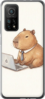 Чехол Funny Capybara CEO Working для Xiaomi Mi 10T