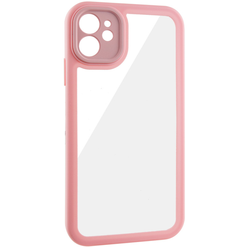 Фото TPU чохол Transparent + Colour 1,5mm на Apple iPhone 11 (6.1") (Pink) в маназині vchehle.ua