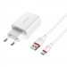 Фото МЗП Borofone BA21A Long journey QC3.0 (1USB/3A) + Type-C (Білий) в маназині vchehle.ua