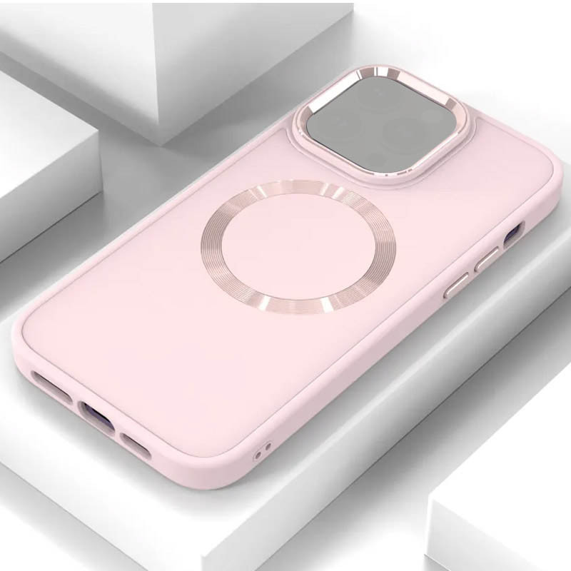 Фото TPU чехол Bonbon Metal Style with Magnetic safe для Apple iPhone 14 (6.1") (Розовый / Light Pink) на vchehle.ua