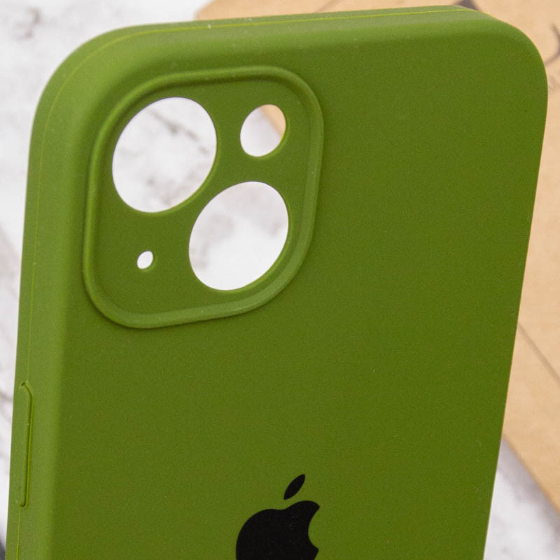 Замовити Чохол Silicone Case Full Camera Protective (AA) на Apple iPhone 15 (6.1") (Зелений / Dark Olive) на vchehle.ua