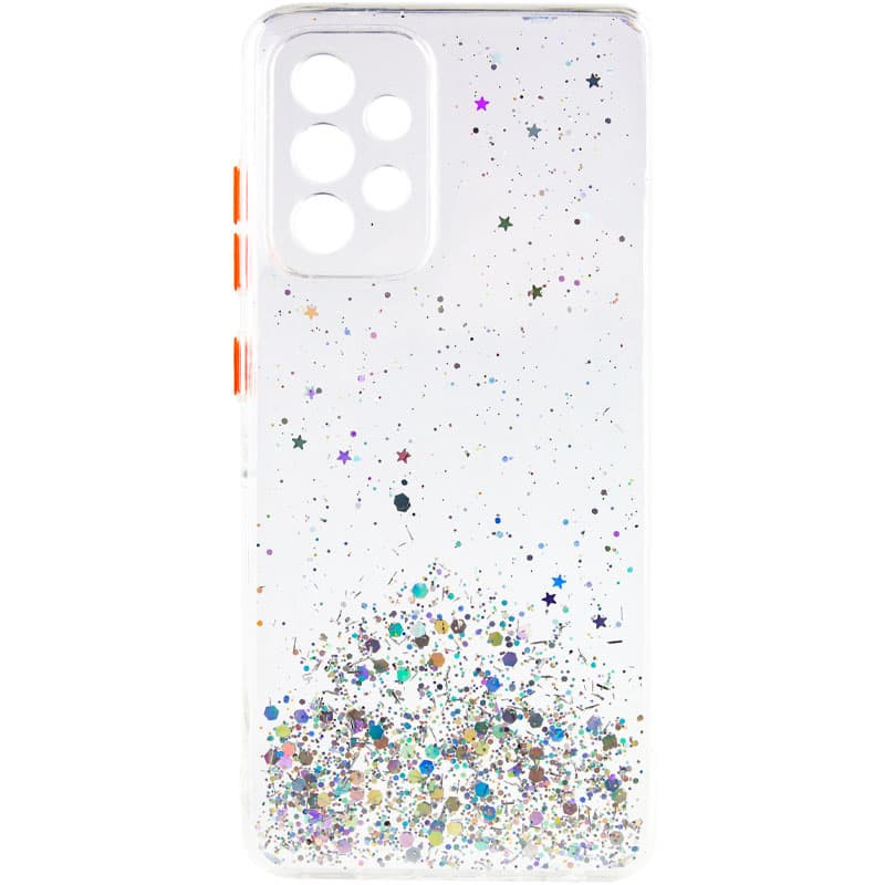 TPU чехол Spangle star с защитой камеры для Samsung Galaxy A52 4G / A52 5G / A52s (Прозрачный)