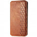 Шкіряний чохол-книжка GETMAN Cubic (PU) на Xiaomi Redmi 9C (Коричневий)