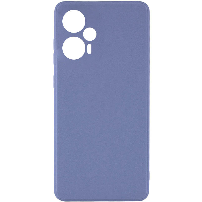 Силиконовый чехол Candy Full Camera для Xiaomi Poco F5 / Note 12 Turbo (Голубой / Mist blue)