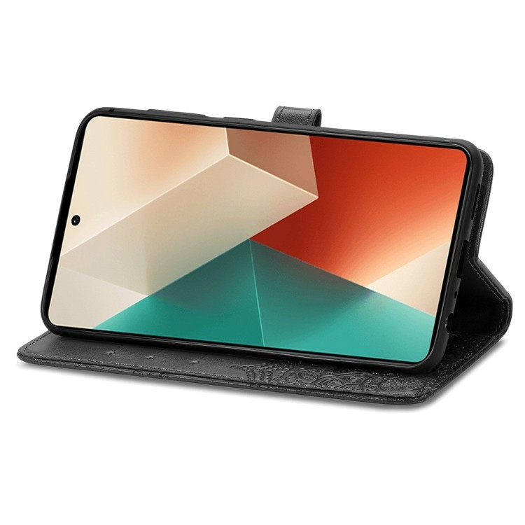 Купить Кожаный чехол-книжка Art Case с визитницей для Xiaomi Redmi Note 14 5G (Черный) на vchehle.ua