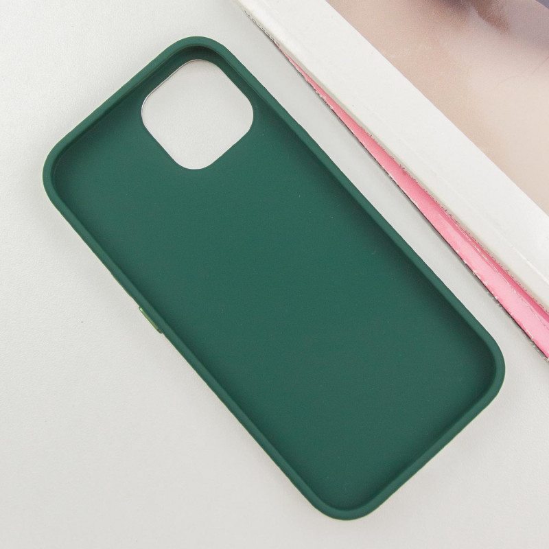 Фото TPU чехол Bonbon Metal Style with Magnetic safe для Apple iPhone 13 (6.1") (Зеленый / Pine green) на vchehle.ua