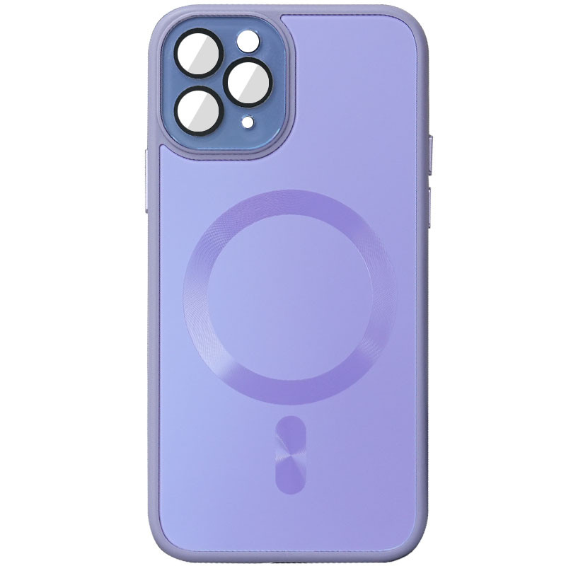 Чехол TPU+Glass Sapphire Midnight with Magnetic Safe для Apple iPhone 14 Pro Max (6.7") (Сиреневый / Dasheen)