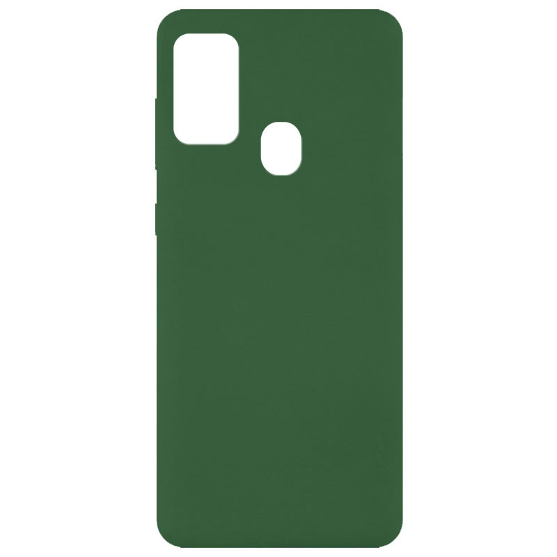 Чохол Silicone Cover Full without Logo (A) на Samsung Galaxy M30s / M21 (Дефект упаковки / Зелений / Dark Green)