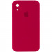 Чехол Silicone Case Square Full Camera Protective (AA) для Apple iPhone XR (6.1") (Красный / Rose Red)