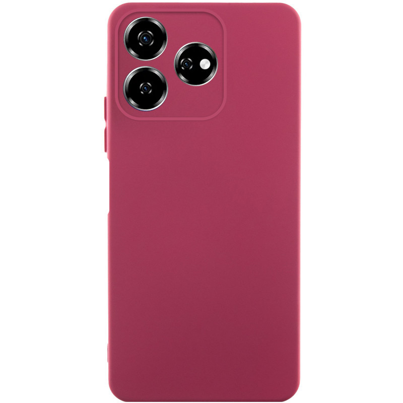 Чохол TPU GETMAN Liquid Silk Full Camera на ZTE Nubia V60 (Бордовий / Marsala)