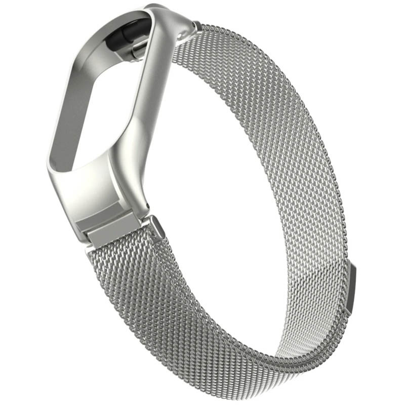 Купити Ремінець Milanese Loop Design для Xiaomi Mi Band 3/4 (Срібний) на vchehle.ua