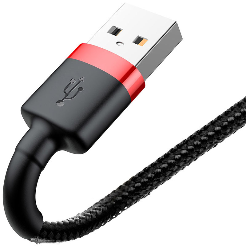 Дата кабель Baseus Cafule Lightning Cable 2.4A (0.5m) (CALKLF-A) (Червоний / Чорний) в магазині vchehle.ua