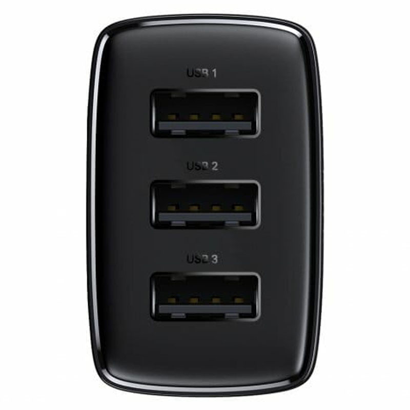 СЗУ Baseus Compact 17W (3USB) (CCXJ02) (Черный) в магазине vchehle.ua