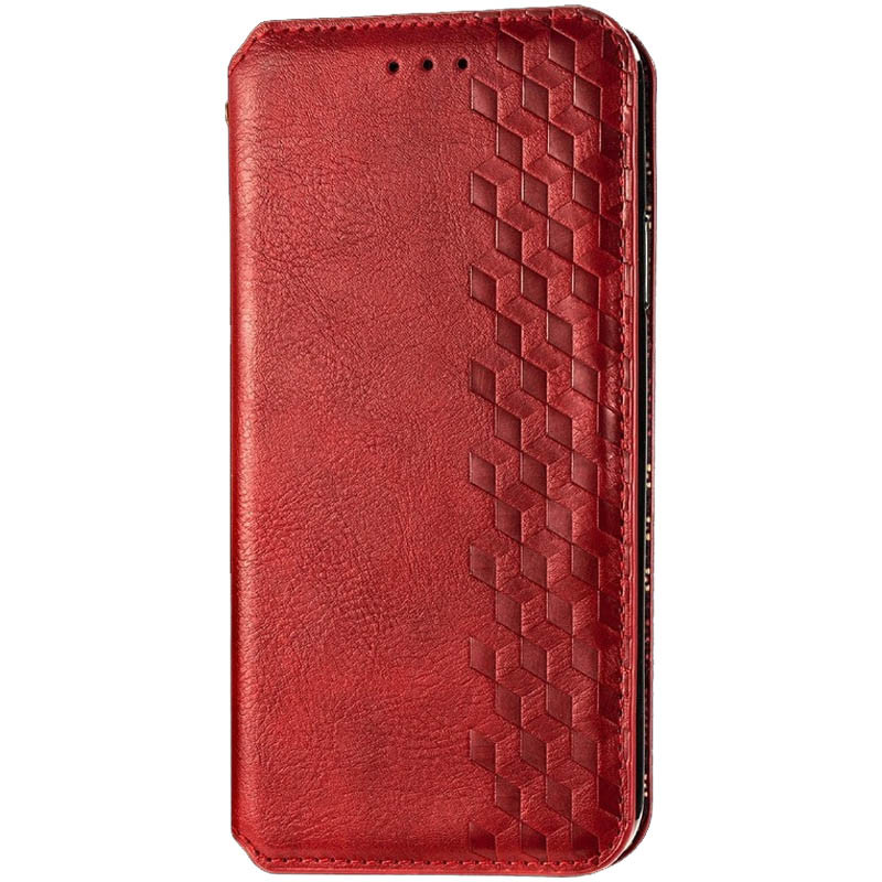 Шкіряний чохол-книжка GETMAN Cubic (PU) на Xiaomi Redmi Note 9 / Redmi 10X (Червоний)