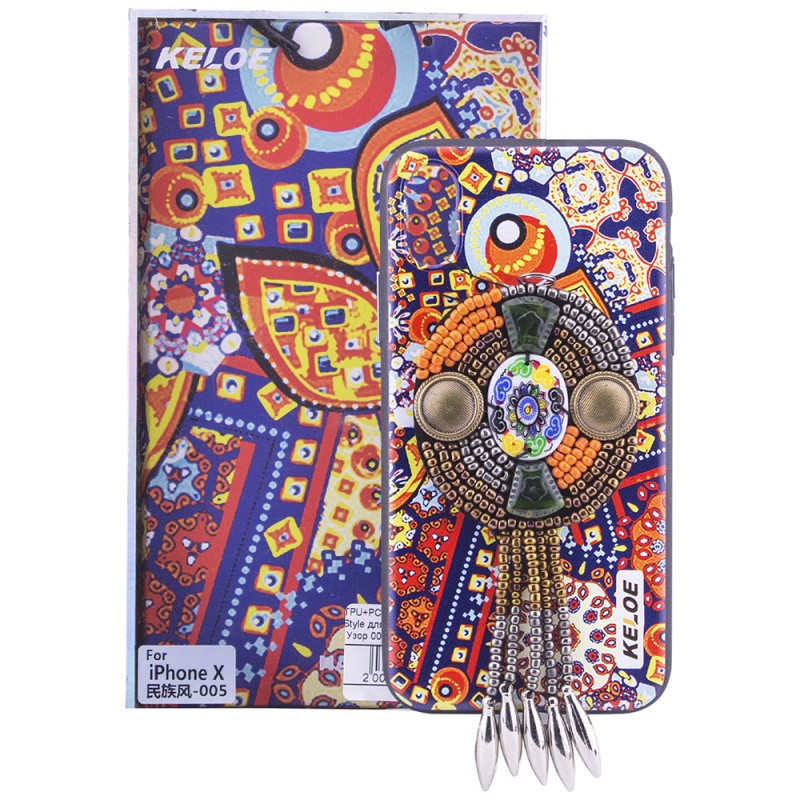 

TPU+PC чохол "Keloe" National Style для iPhone X (5.8") (Візерунок 005) 478195