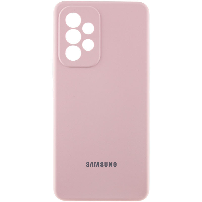 Чехол Silicone Cover Lakshmi Full Camera (AAA) with Logo для Samsung Galaxy A53 5G (Розовый / Pink Sand)