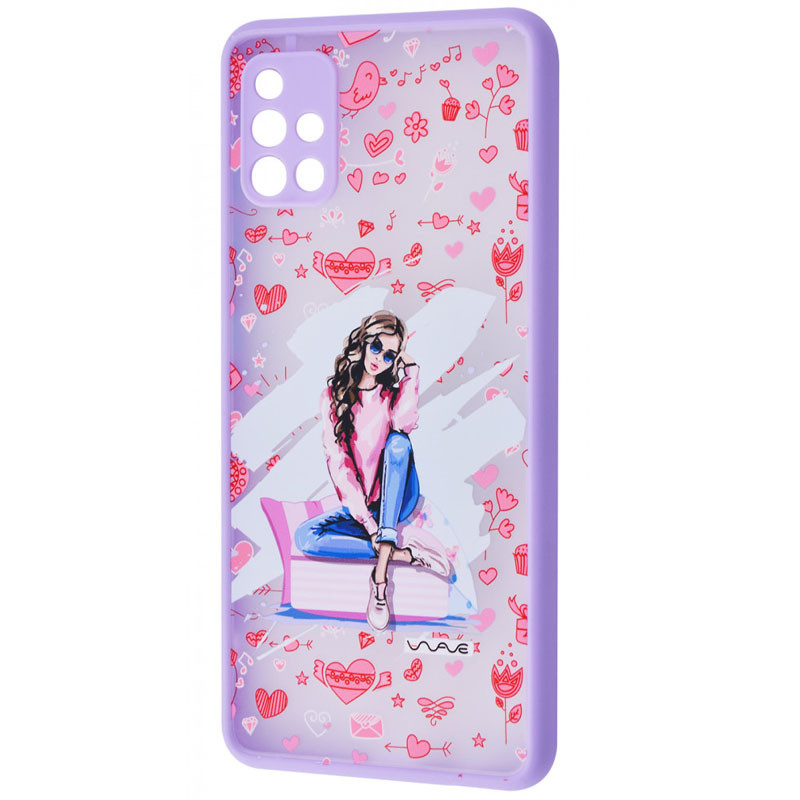 TPU+PC чехол WAVE Cartoon для Samsung Galaxy A51 (Heart overload)