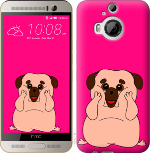 

Чехол Весёлый мопс для HTC One M9 Plus 928355