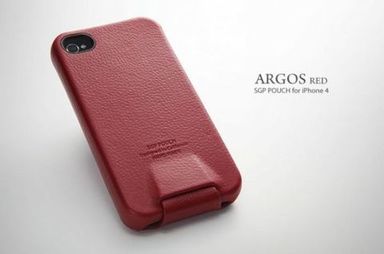 Кожаный чехол SGP Argos (красный) для Iphone 4