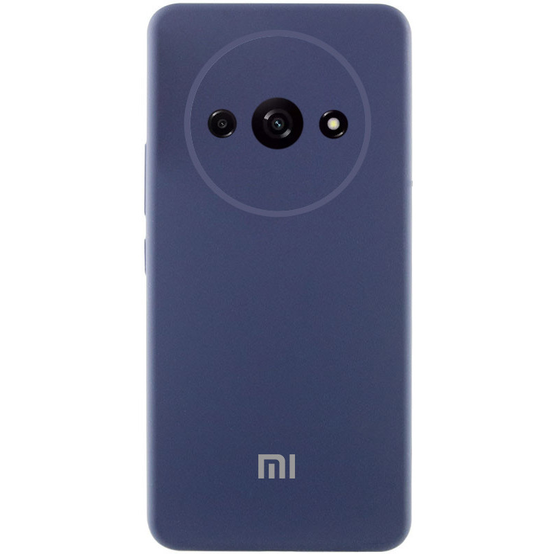 Чохол Silicone Cover Lakshmi Full Camera (AAA) with Logo на Xiaomi Redmi A3 (Темно-синій / Midnight blue)