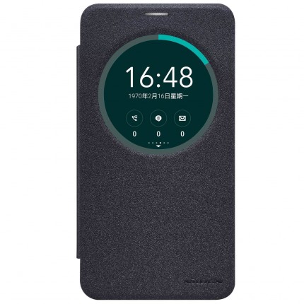 Фото Кожаный чехол (книжка) Nillkin Sparkle Series для Asus Zenfone 2 Laser (ZE601KL) (Черный) на vchehle.ua
