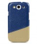 Шкіряна накладка Melkco Mix and Match на Samsung i9300 Galaxy S3 (Dark Blue / Khaki)