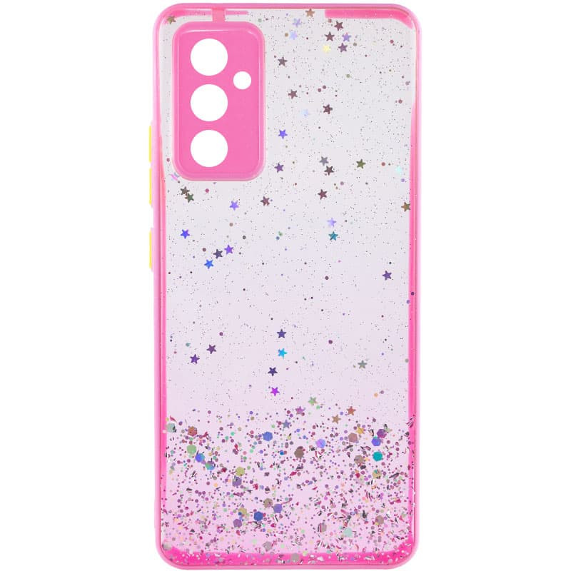 TPU чехол Spangle star с защитой камеры для Samsung Galaxy A55 (Розовый)