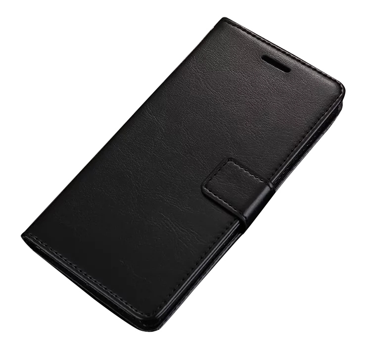 

Кожаный чехол книжка с визитницей для Meizu 15 (Черный) 586872