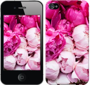 Чехол Розовые пионы для iPhone 4