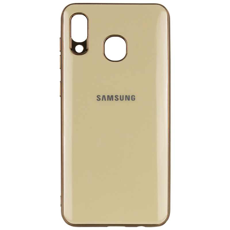 

TPU чехол GLOSSY LOGO для Samsung Galaxy A30 (Золотой) 713652