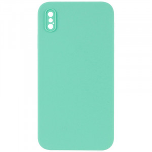 Silicone Case Square Full Camera Protective (AA) NOLOGO для iPhone X (5.8")