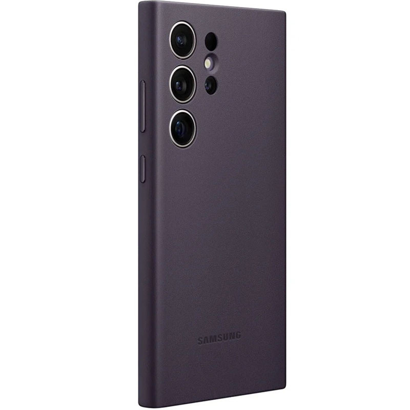 Фото Кожаный чехол Leather Case (AAA) для Samsung Galaxy S24 Ultra (Purple) в магазине vchehle.ua