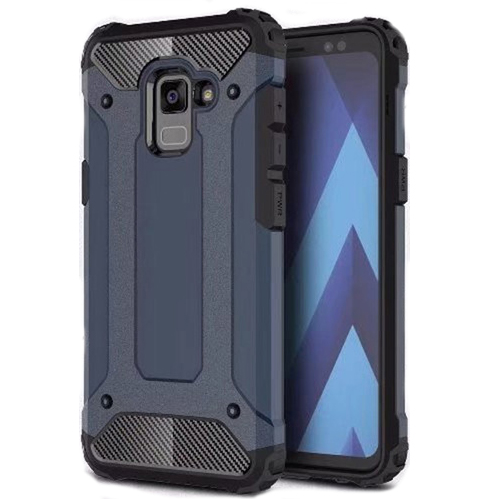 Бронированный противоударный TPU+PC чехол Immortal для Samsung A730 Galaxy A8+ (2018) (Серый / Metal slate)