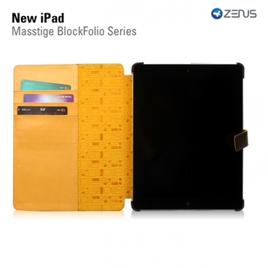 Кожаный чехол (Черный шоколад) Zenus Masstige Block Folio Series для New iPad 3 / iPad 2