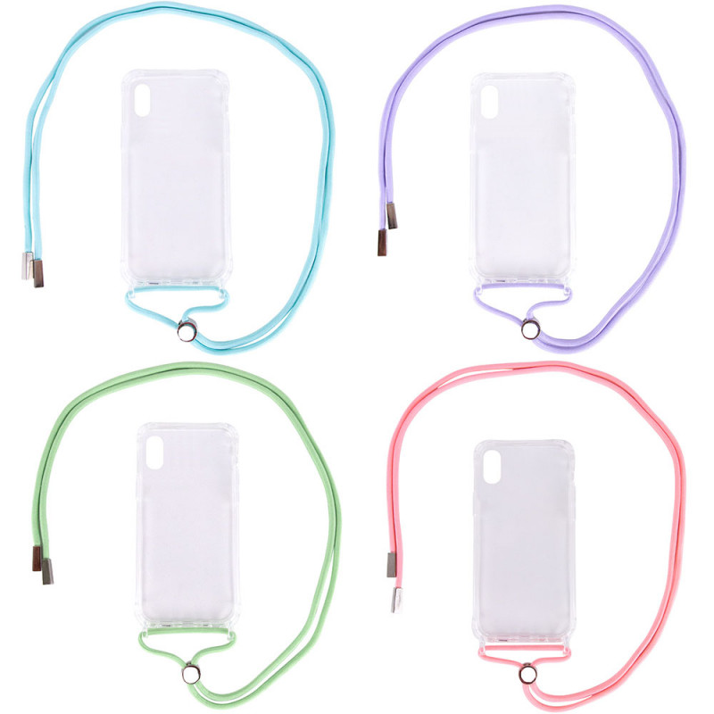 Чехол TPU Crossbody Transparent для Apple iPhone XS Max (6.5")