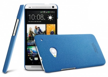 Пластиковая накладка IMAK Cowboy series для HTC One DUAL/802d (+ пленка) (Синий)