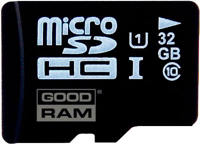 Карта памяти GoodRam microSDHC UHS-1 32 GB Class 10 + SD adapter (+OTG card reader) (Черный)